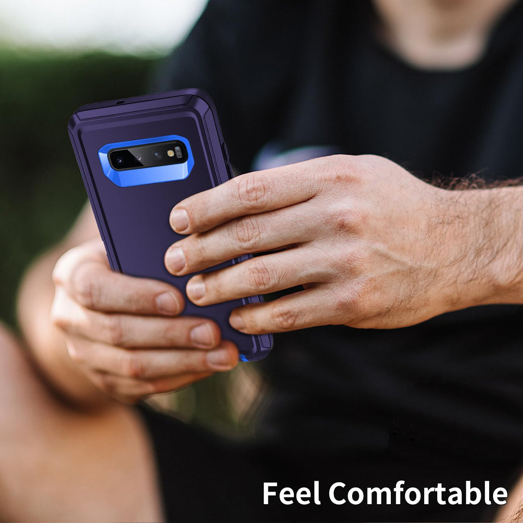 Galaxy S10 Rugged Shield Case - Purple/Pink - DOKUTRONIX