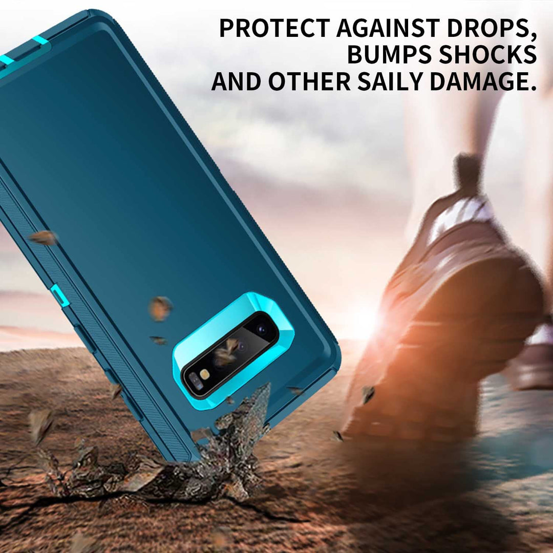 Galaxy S10 Rugged Shield Case - Purple/Pink - DOKUTRONIX