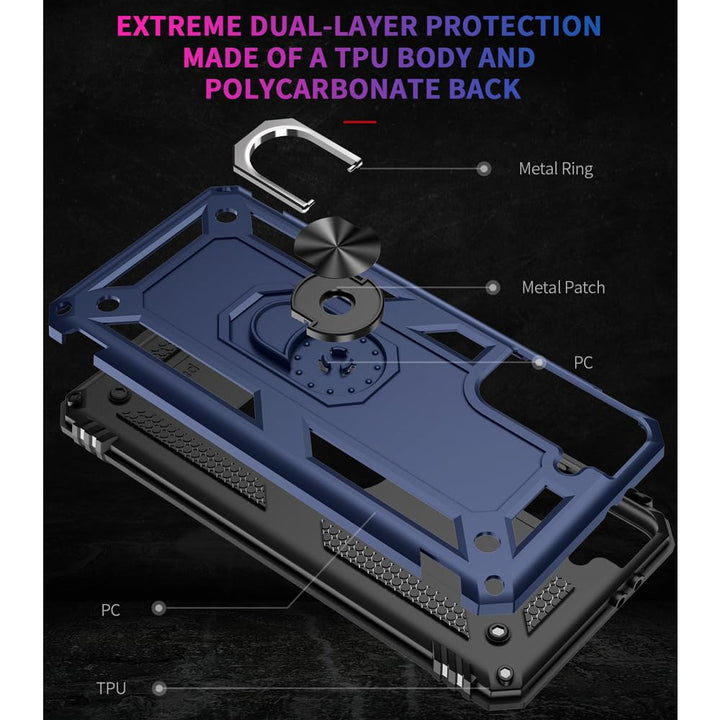 S21 ArmorCase: Red Military-Grade with Screen Protector - DOKUTRONIX