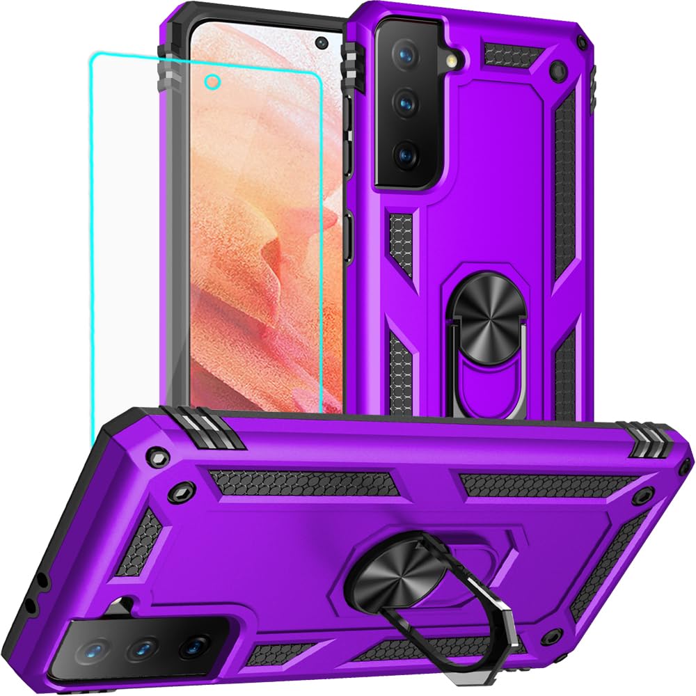 S21 ArmorCase: Red Military-Grade with Screen Protector - DOKUTRONIX