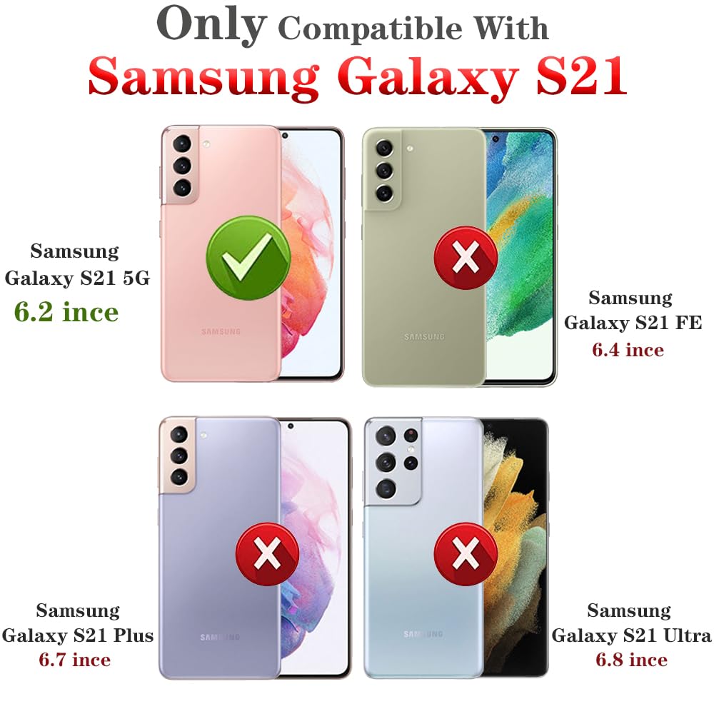 S21 ArmorCase: Red Military-Grade with Screen Protector - DOKUTRONIX