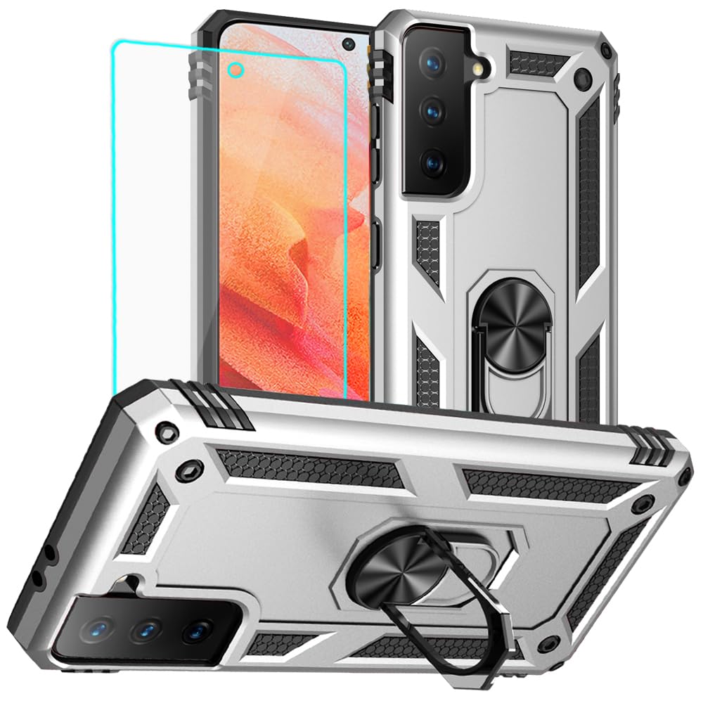 S21 ArmorCase: Red Military-Grade with Screen Protector - DOKUTRONIX