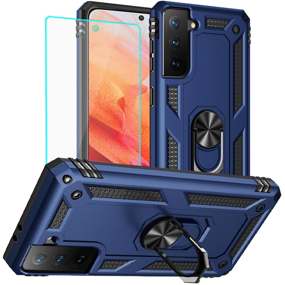 S21 ArmorCase: Red Military-Grade with Screen Protector - DOKUTRONIX