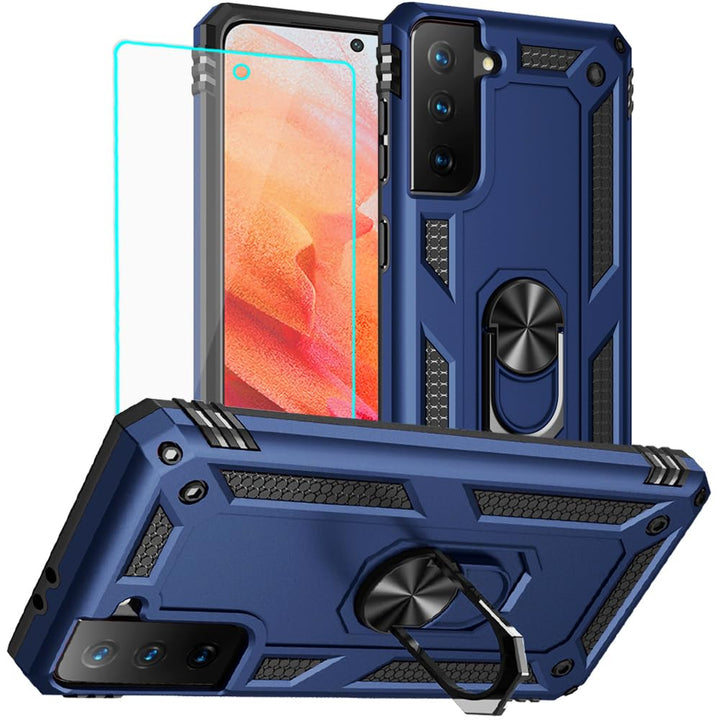 S21 ArmorCase: Red Military-Grade with Screen Protector - DOKUTRONIX