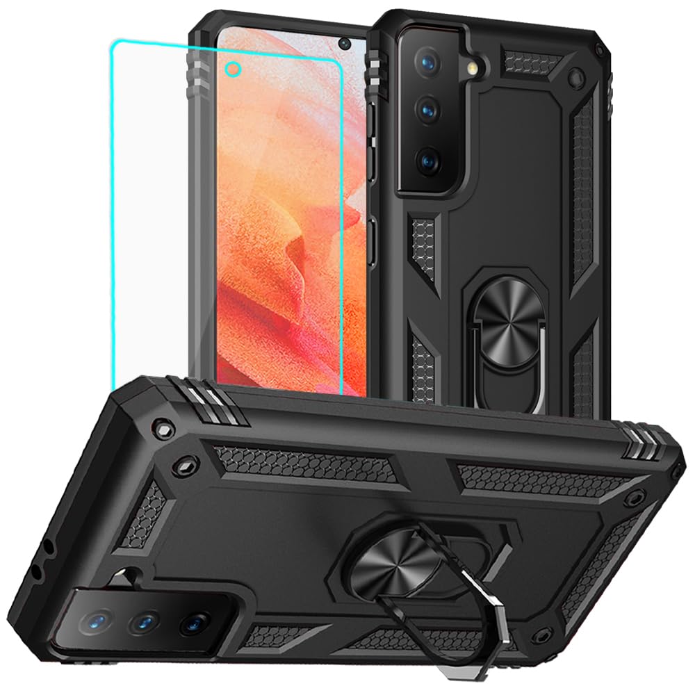 S21 ArmorCase: Red Military-Grade with Screen Protector - DOKUTRONIX
