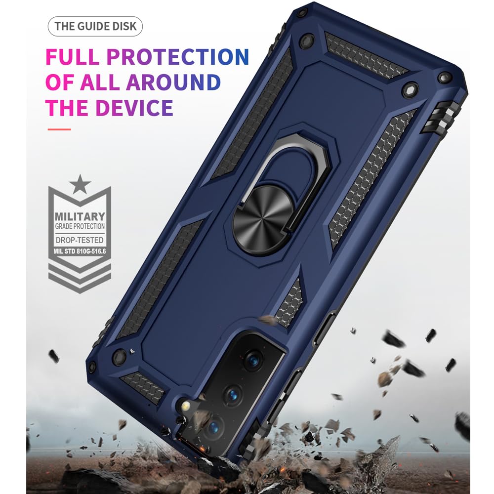 S21 ArmorCase: Red Military-Grade with Screen Protector - DOKUTRONIX