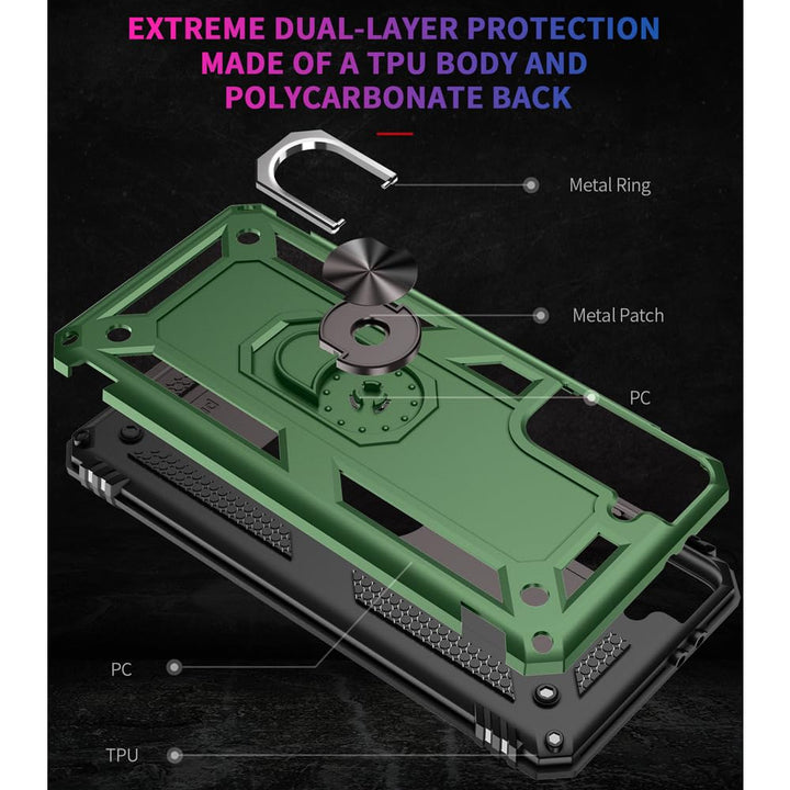 S21 ArmorCase: Red Military-Grade with Screen Protector - DOKUTRONIX