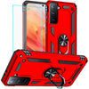 S21 ArmorCase: Red Military-Grade with Screen Protector