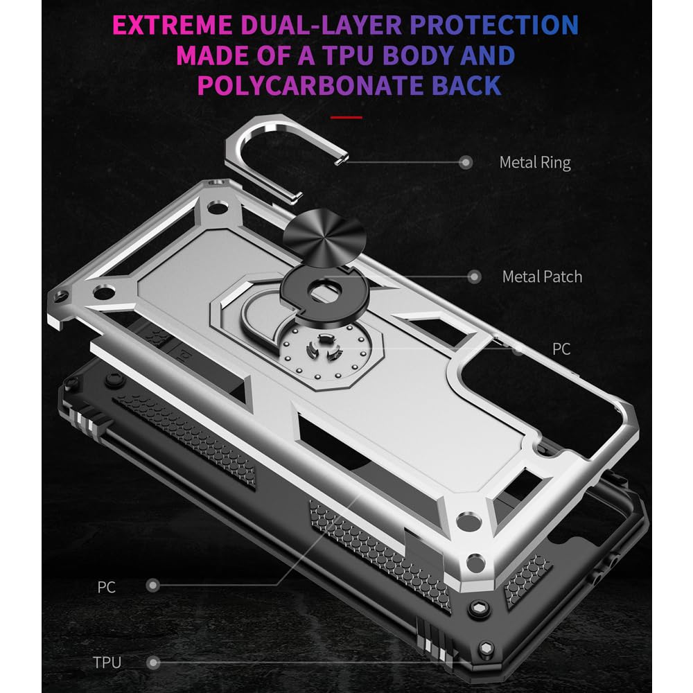 S21 ArmorCase: Red Military-Grade with Screen Protector - DOKUTRONIX