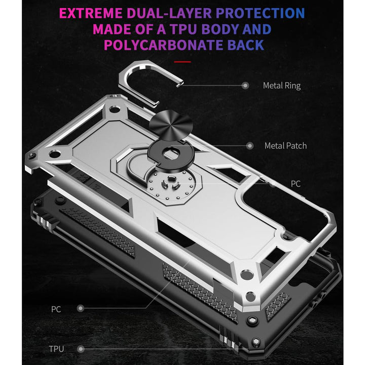 S21 ArmorCase: Red Military-Grade with Screen Protector - DOKUTRONIX