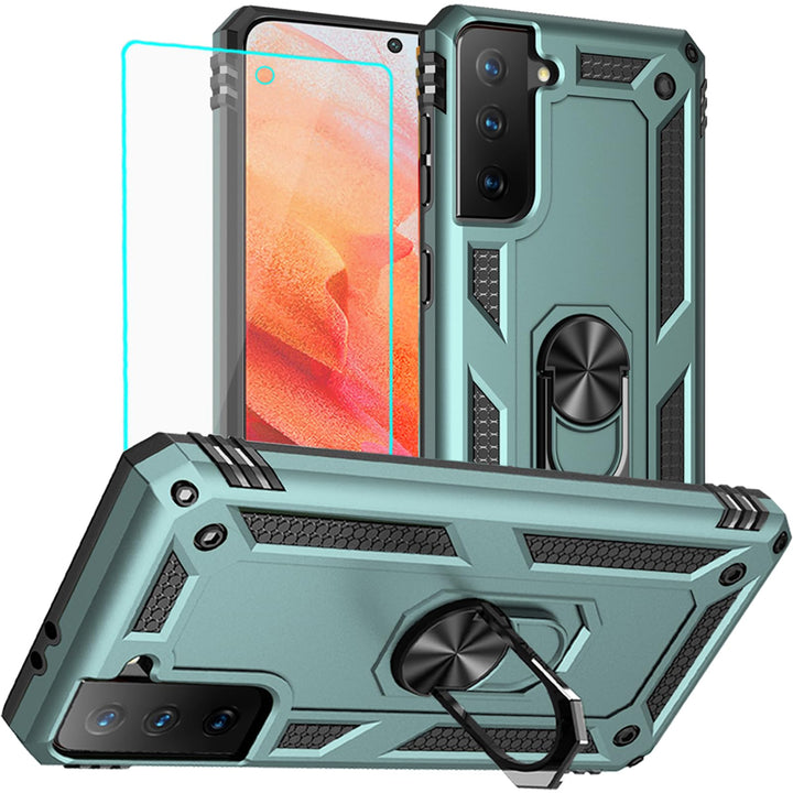 S21 ArmorCase: Red Military-Grade with Screen Protector - DOKUTRONIX