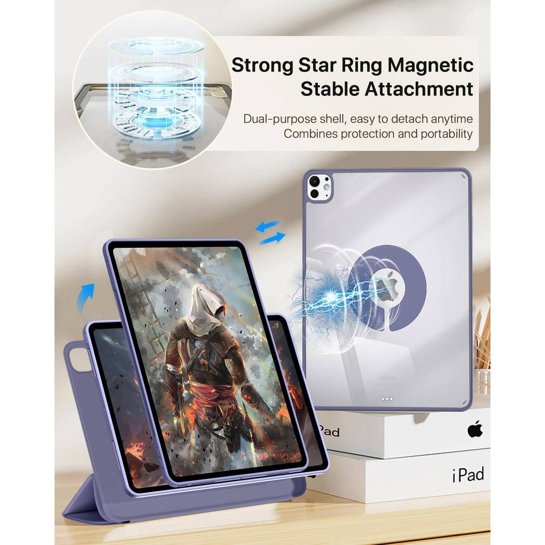 ProGuard Rotating Case for iPad Pro 13 - Cream White - DOKUTRONIX