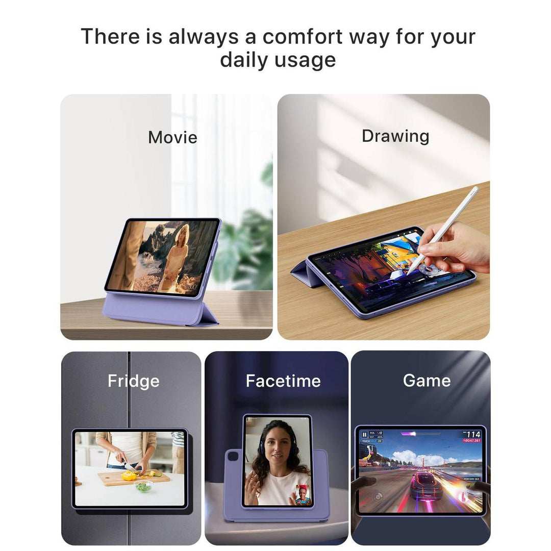 ProGuard Rotating Case for iPad Pro 13 - Cream White - DOKUTRONIX