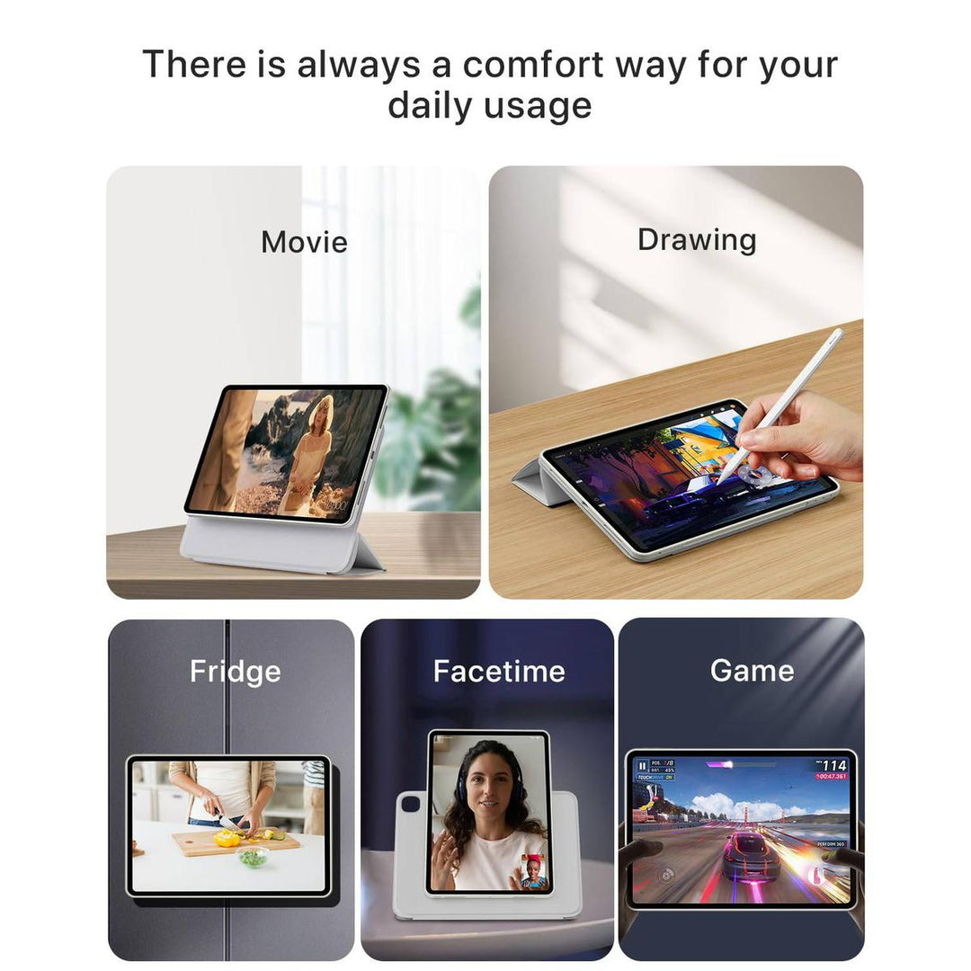 ProGuard Rotating Case for iPad Pro 13 - Cream White - DOKUTRONIX