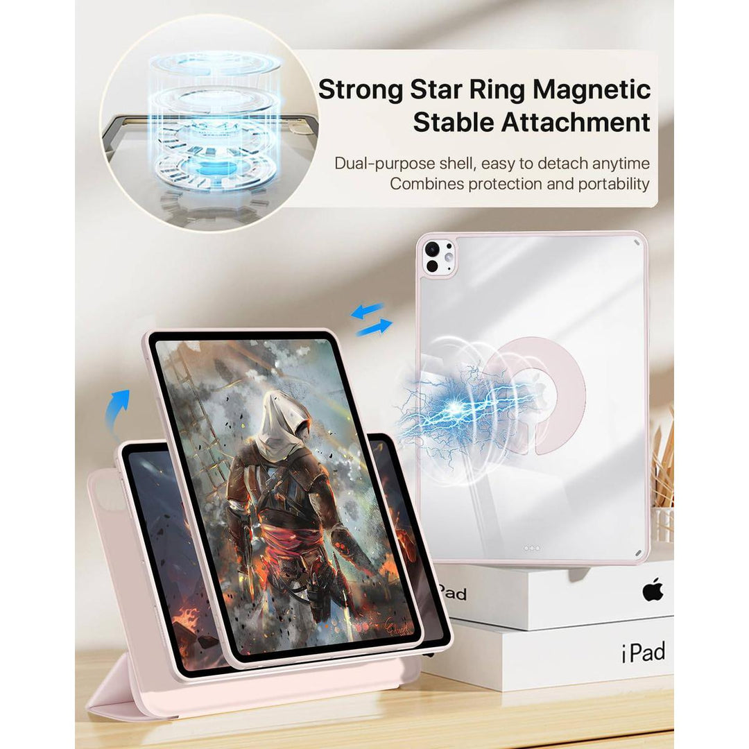 ProGuard Rotating Case for iPad Pro 13 - Cream White - DOKUTRONIX