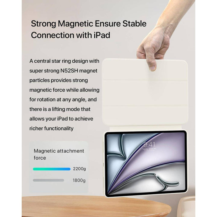 ProGuard Rotating Case for iPad Pro 13 - Cream White - DOKUTRONIX