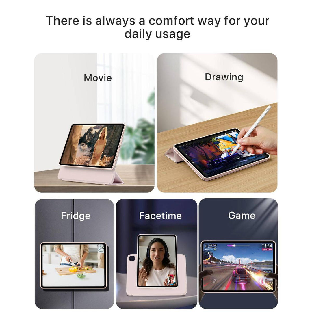 ProGuard Rotating Case for iPad Pro 13 - Cream White - DOKUTRONIX