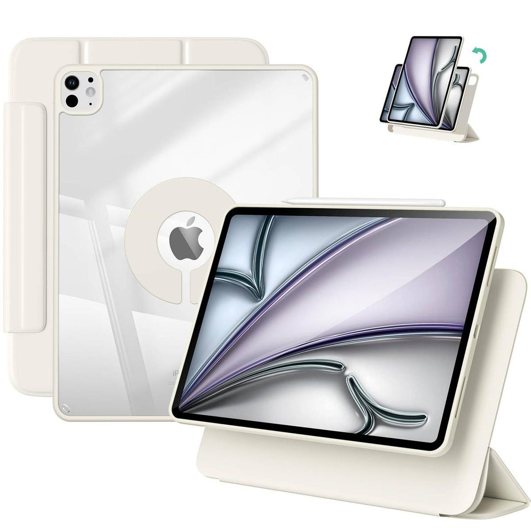 ProGuard Rotating Case for iPad Pro 13 - Cream White - DOKUTRONIX