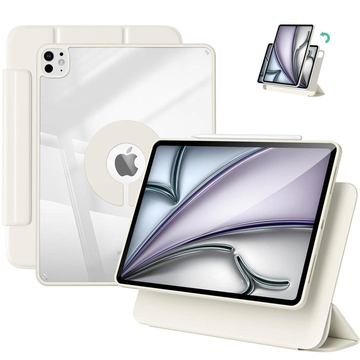 ProGuard Rotating Case for iPad Pro 13 - Cream White - DOKUTRONIX