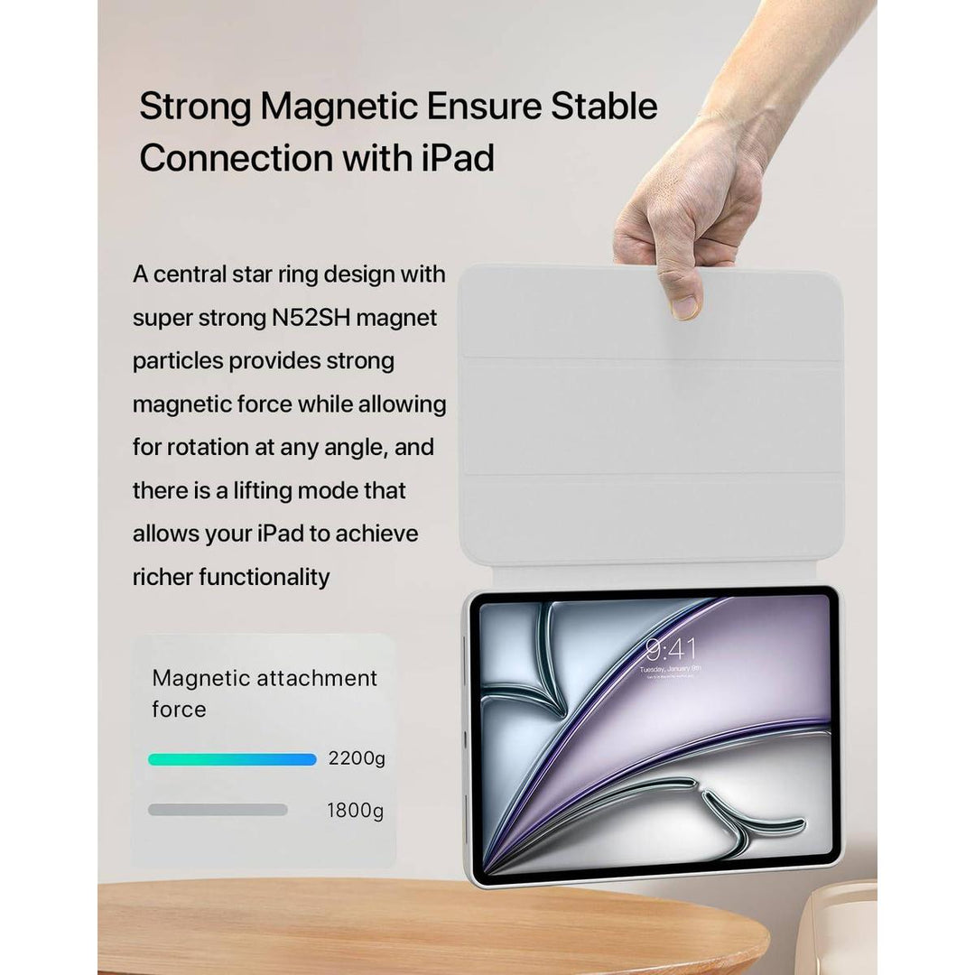 ProGuard Rotating Case for iPad Pro 13 - Cream White - DOKUTRONIX