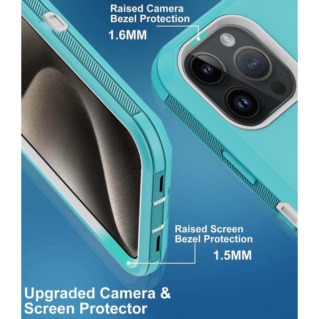 MaxArmor Pro Case for iPhone 15 - Black/Orange - DOKUTRONIX