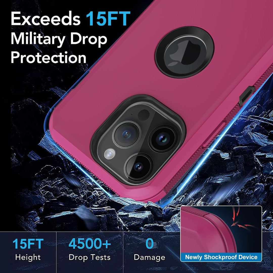 MaxArmor Pro Case for iPhone 15 - Black/Orange - DOKUTRONIX