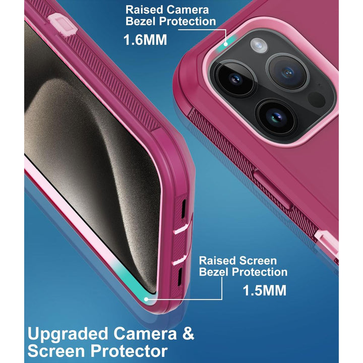 MaxArmor Pro Case for iPhone 15 - Black/Orange - DOKUTRONIX