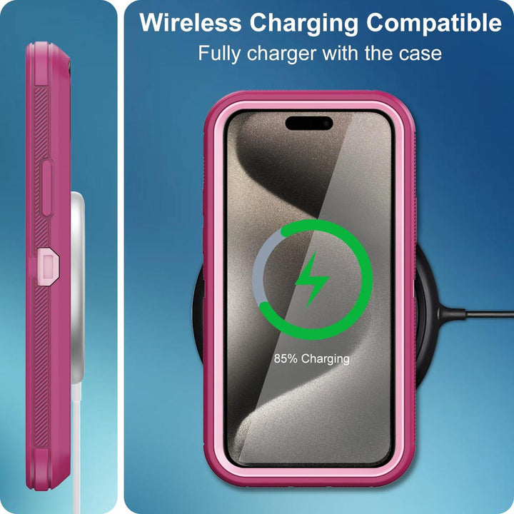 MaxArmor Pro Case for iPhone 15 - Black/Orange - DOKUTRONIX