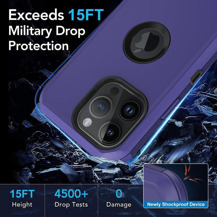 MaxArmor Pro Case for iPhone 15 - Black/Orange - DOKUTRONIX