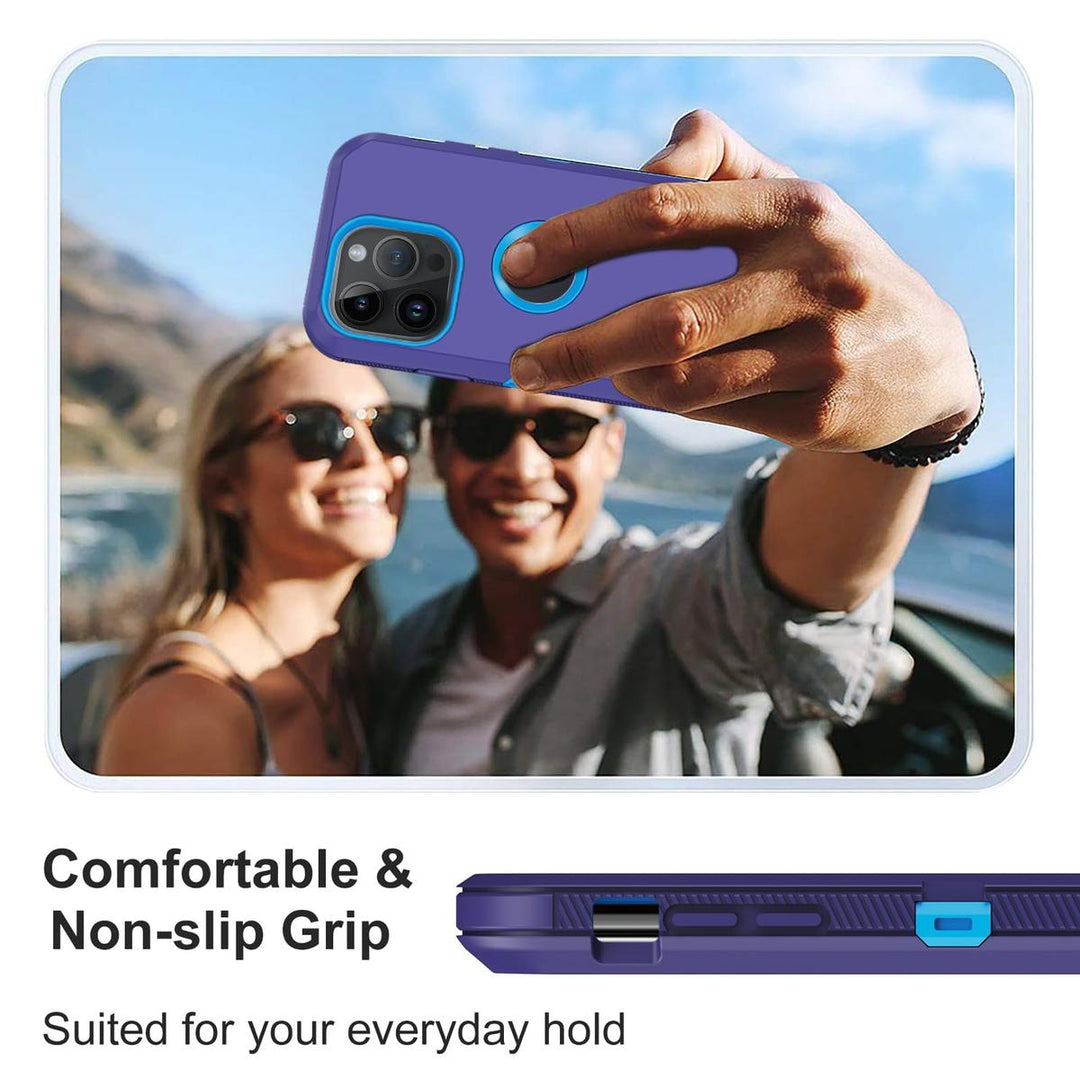 MaxArmor Pro Case for iPhone 15 - Black/Orange - DOKUTRONIX