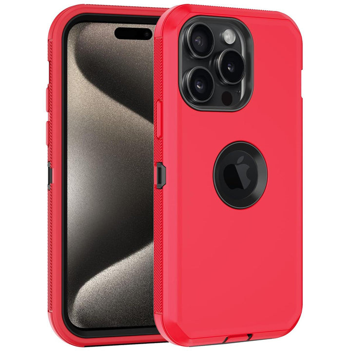 MaxArmor Pro Case for iPhone 15 - Black/Orange - DOKUTRONIX