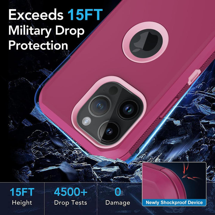 MaxArmor Pro Case for iPhone 15 - Black/Orange - DOKUTRONIX