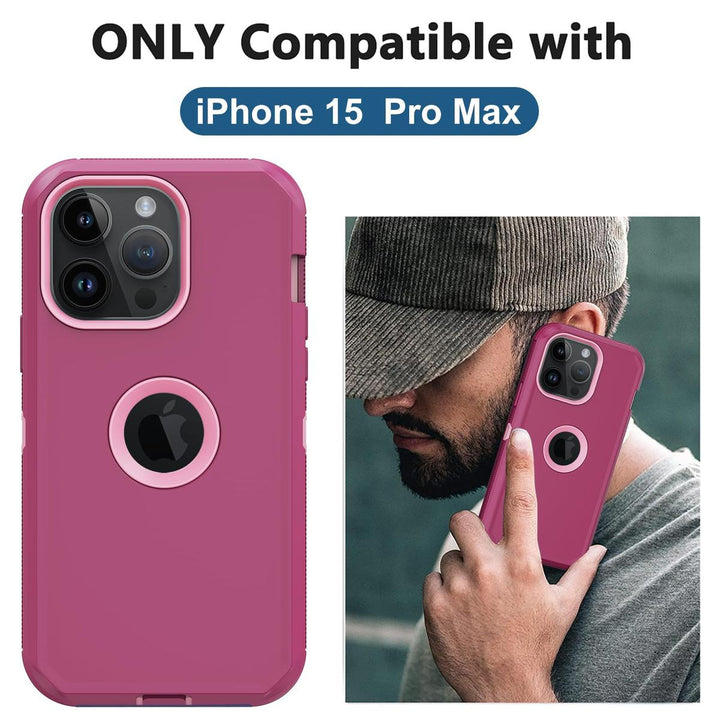 MaxArmor Pro Case for iPhone 15 - Black/Orange - DOKUTRONIX