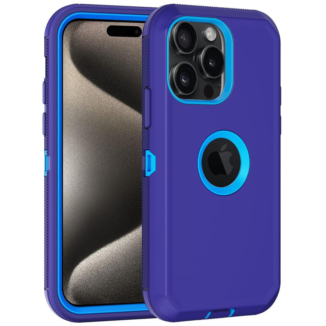 MaxArmor Pro Case for iPhone 15 - Black/Orange - DOKUTRONIX