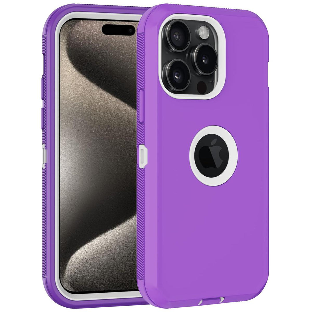 MaxArmor Pro Case for iPhone 15 - Black/Orange - DOKUTRONIX