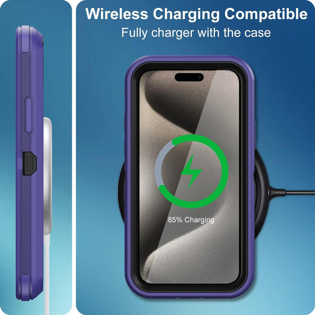 MaxArmor Pro Case for iPhone 15 - Black/Orange - DOKUTRONIX