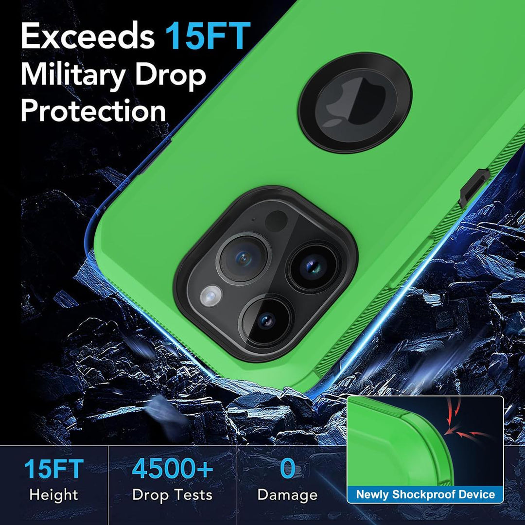 MaxArmor Pro Case for iPhone 15 - Black/Orange - DOKUTRONIX