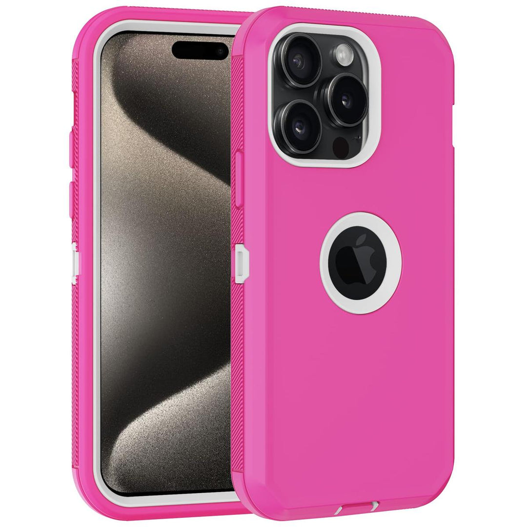 MaxArmor Pro Case for iPhone 15 - Black/Orange - DOKUTRONIX