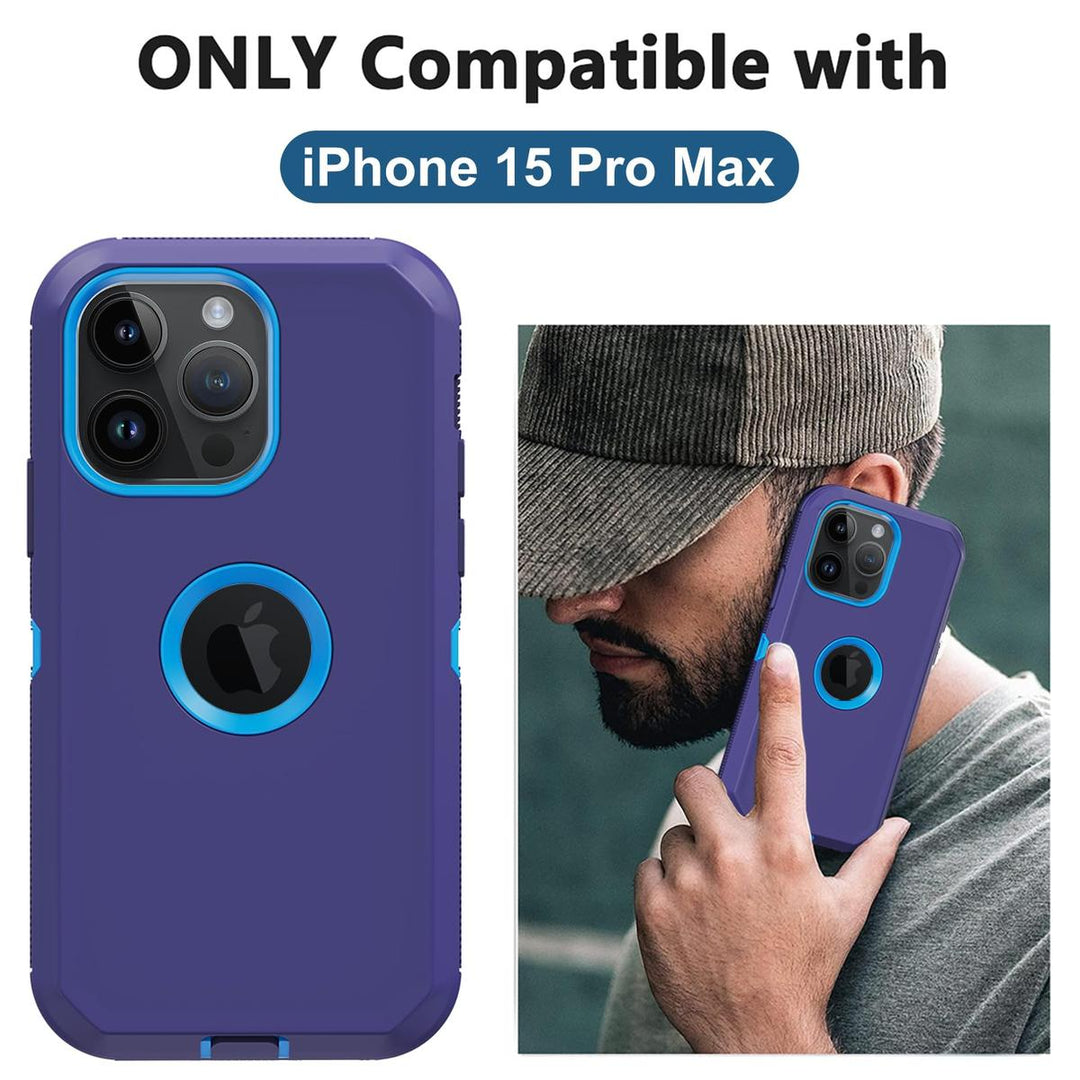 MaxArmor Pro Case for iPhone 15 - Black/Orange - DOKUTRONIX