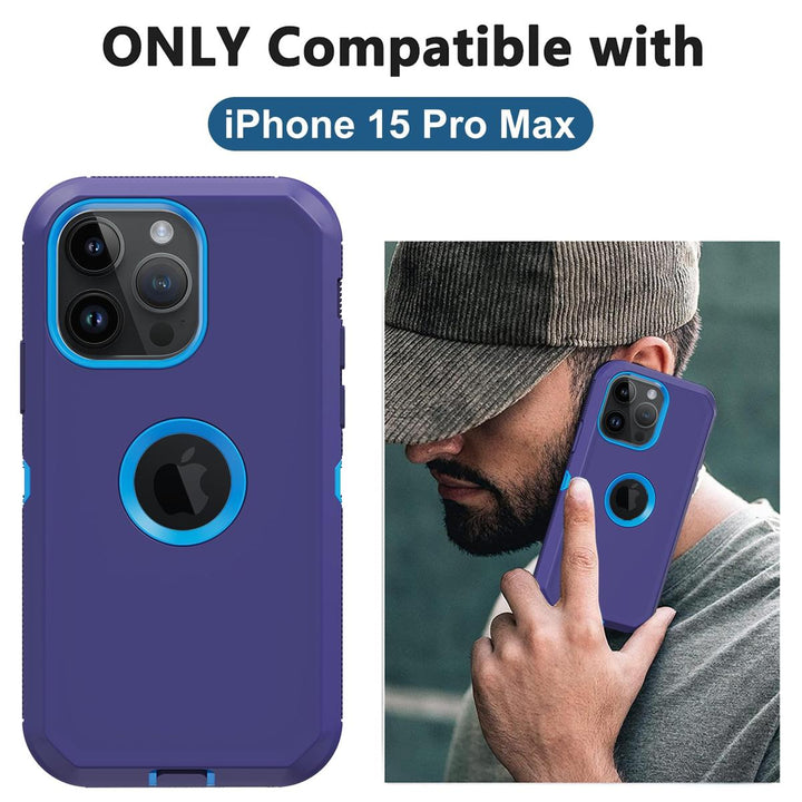 MaxArmor Pro Case for iPhone 15 - Black/Orange - DOKUTRONIX