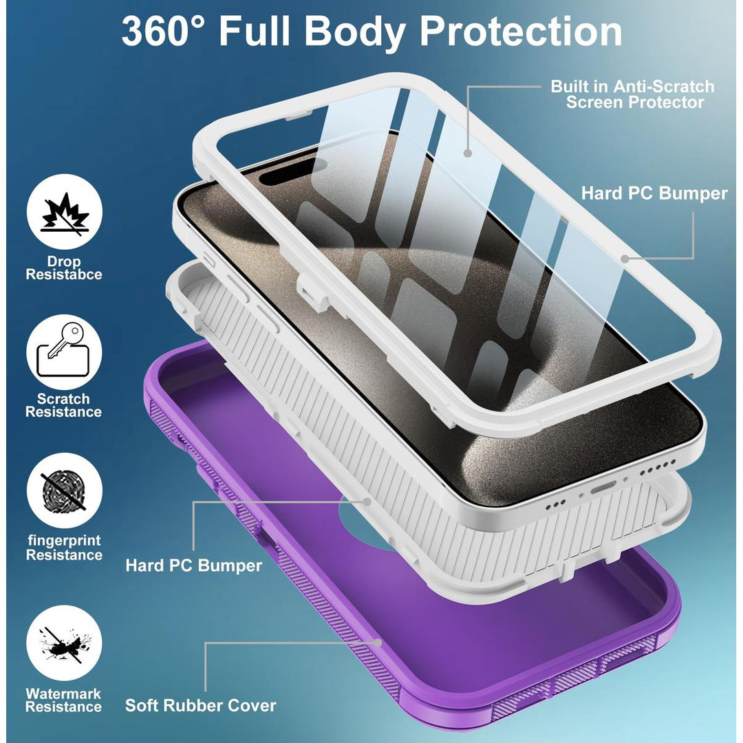 MaxArmor Pro Case for iPhone 15 - Black/Orange - DOKUTRONIX