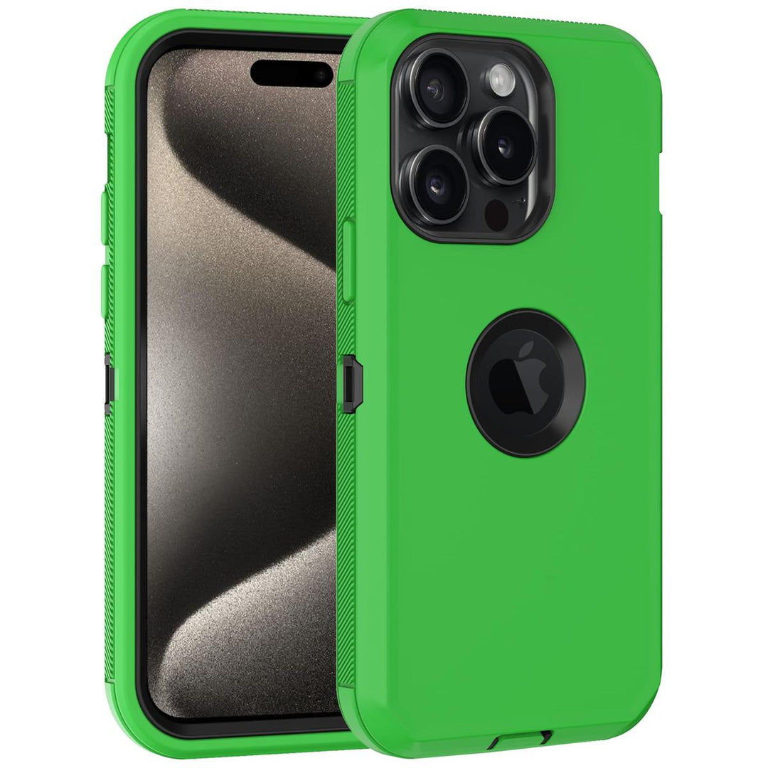 MaxArmor Pro Case for iPhone 15 - Black/Orange - DOKUTRONIX