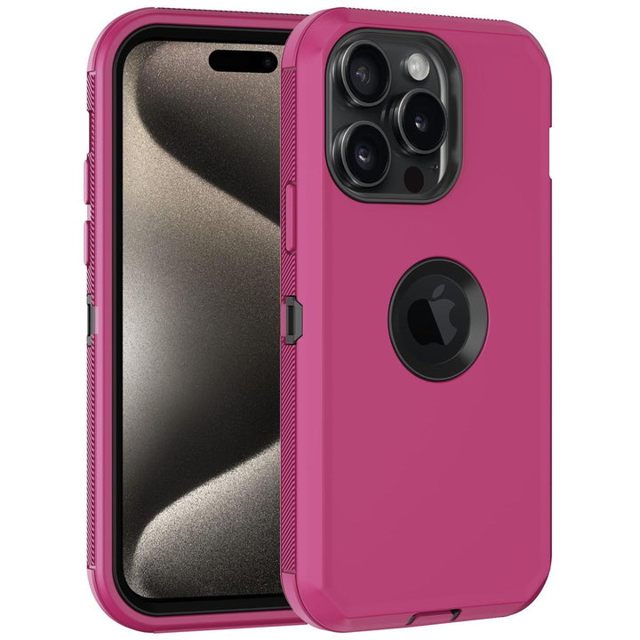 MaxArmor Pro Case for iPhone 15 - Black/Orange - DOKUTRONIX