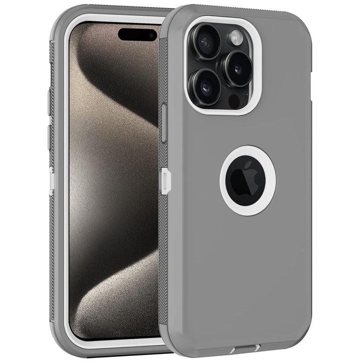 MaxArmor Pro Case for iPhone 15 - Black/Orange - DOKUTRONIX