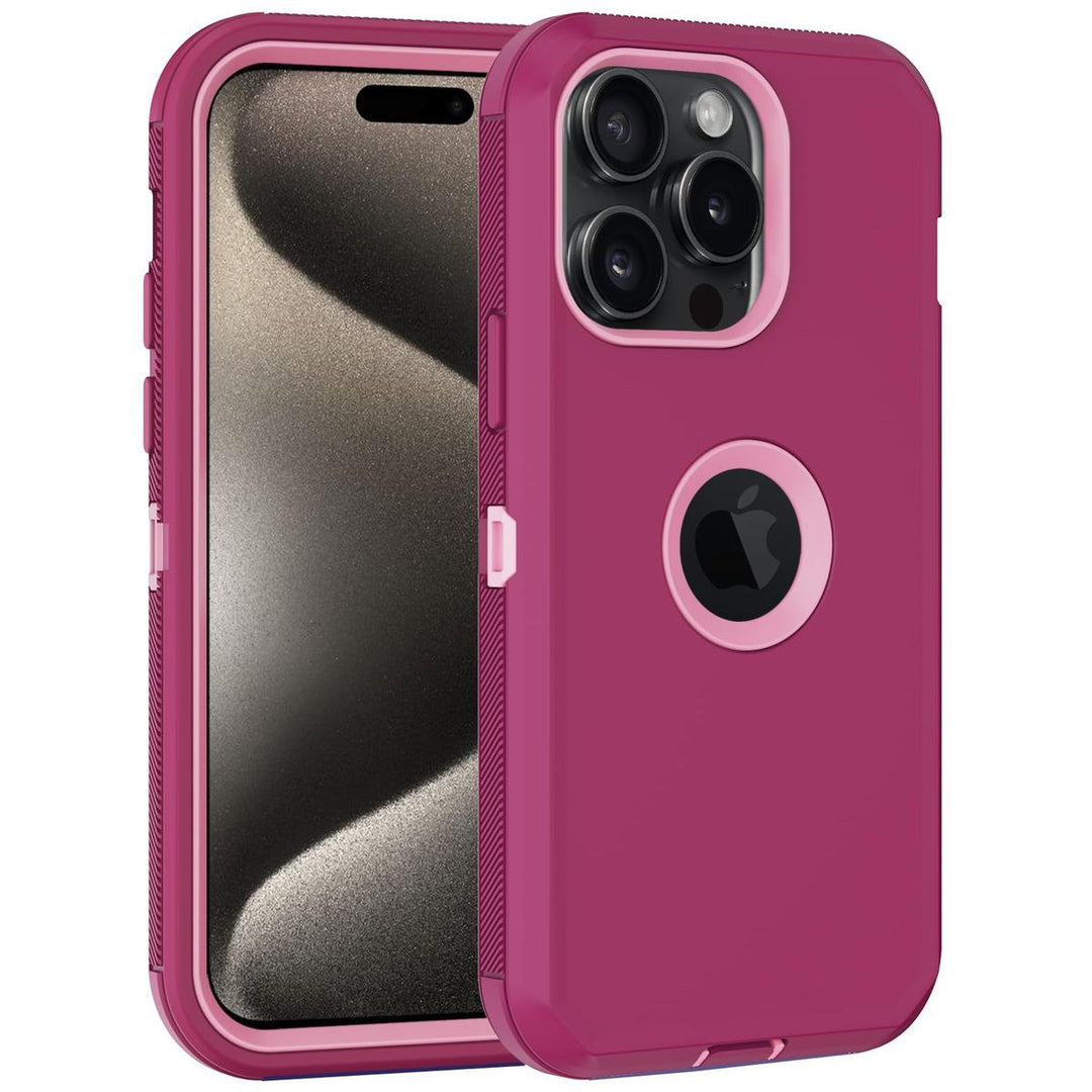 MaxArmor Pro Case for iPhone 15 - Black/Orange - DOKUTRONIX