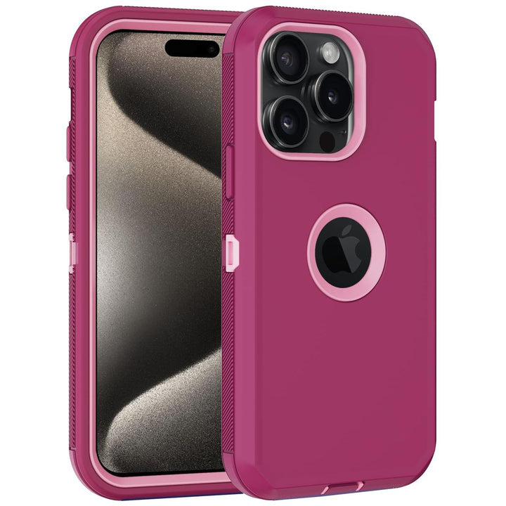 MaxArmor Pro Case for iPhone 15 - Black/Orange - DOKUTRONIX