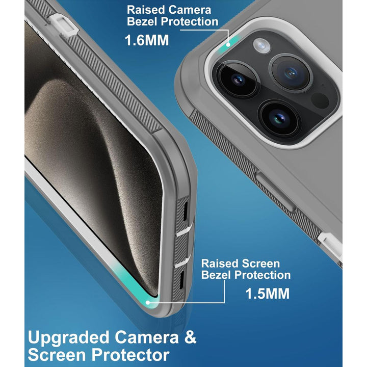 MaxArmor Pro Case for iPhone 15 - Black/Orange - DOKUTRONIX