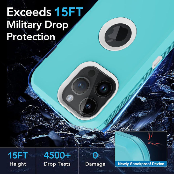 MaxArmor Pro Case for iPhone 15 - Black/Orange - DOKUTRONIX