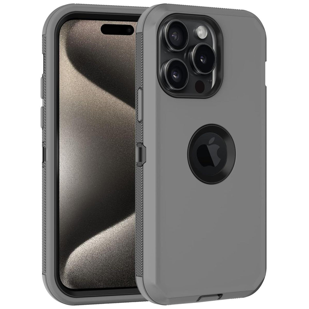 MaxArmor Pro Case for iPhone 15 - Black/Orange - DOKUTRONIX