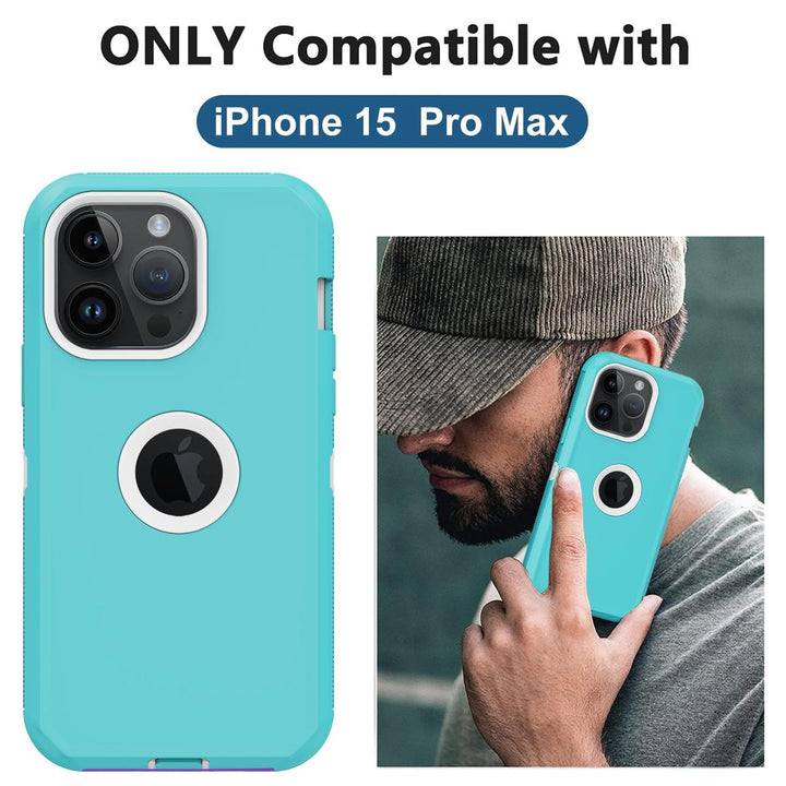 MaxArmor Pro Case for iPhone 15 - Black/Orange - DOKUTRONIX